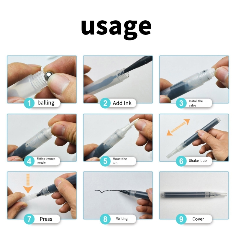 6Pcs Clear Empty Brush Pen Ref - огляд і ціна Midsole Marker Paint